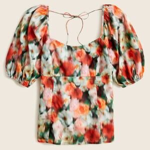 NWT J. Crew Squareneck Top in Liberty Fabric Hazy Days Floral Women’s Size 6